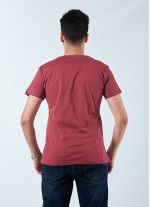 Adam Baskılı Kısa Kollu Kırmızı Erkek T-Shirt